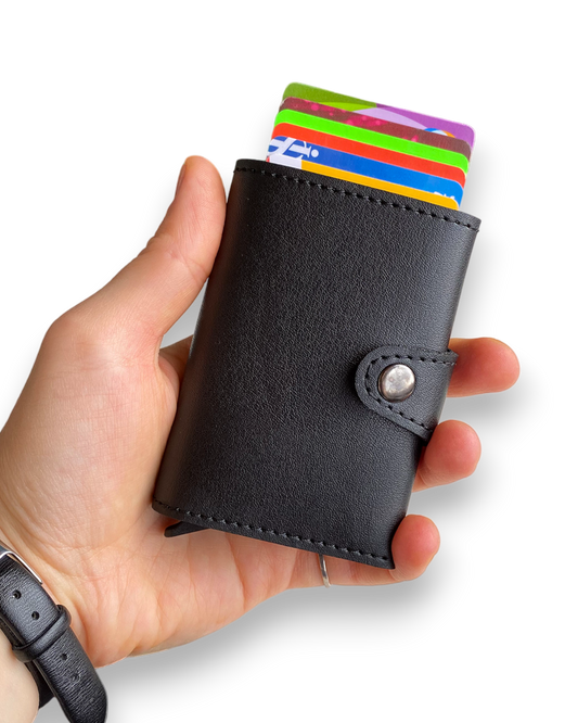 Angora - Vegan Leather RFID Mechanism Card Holder with Cash