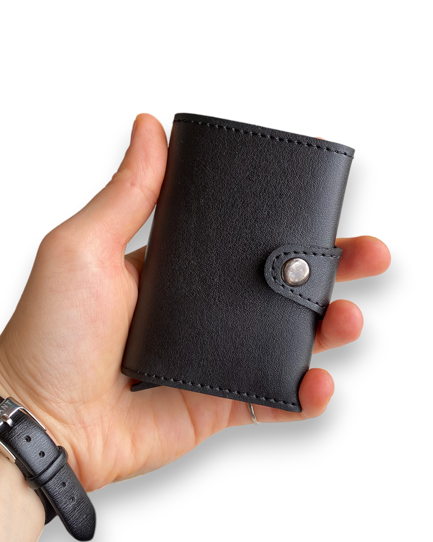 Angora - Vegan Leather RFID Mechanism Card Holder with Cash