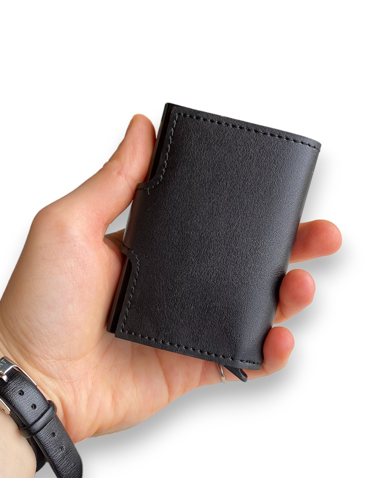 Angora - Vegan Leather RFID Mechanism Card Holder with Cash