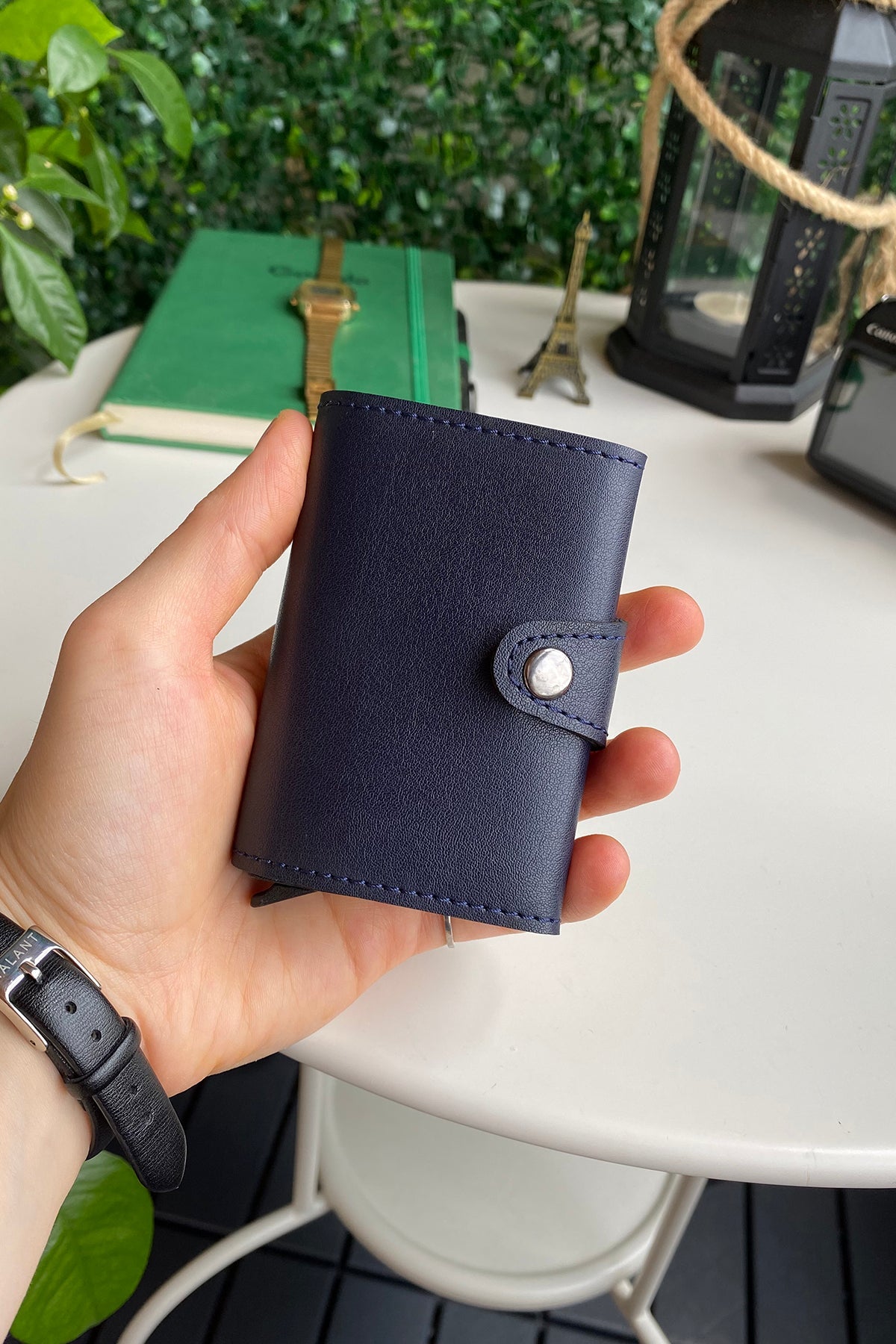 Angora - Vegan Leather RFID Mechanism Card Holder with Cash