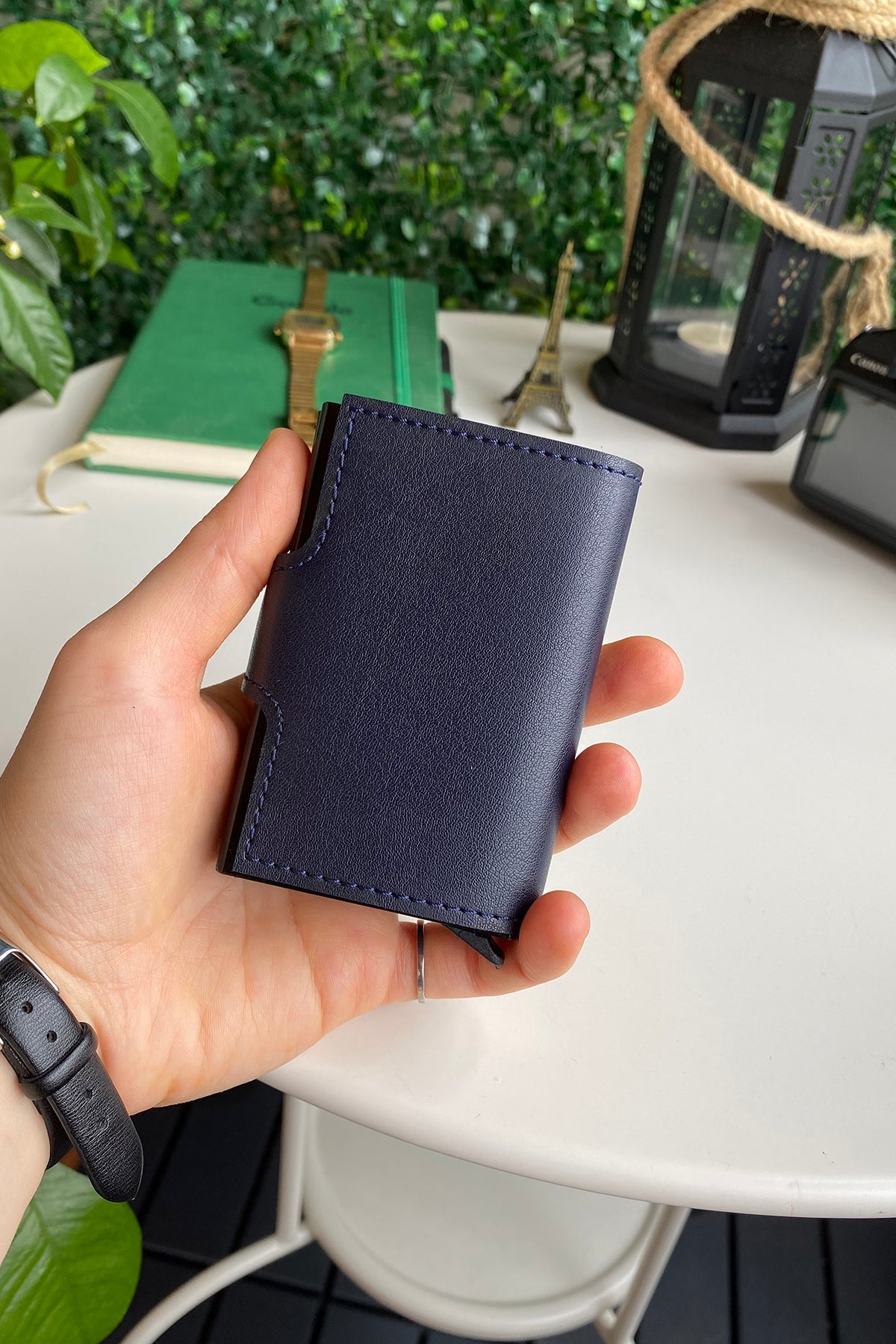 Angora - Vegan Leather RFID Mechanism Card Holder with Cash