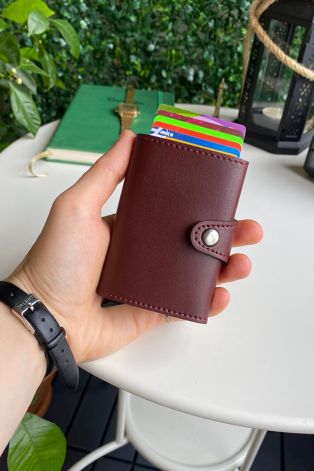 Angora - Vegan Leather RFID Mechanism Card Holder with Cash