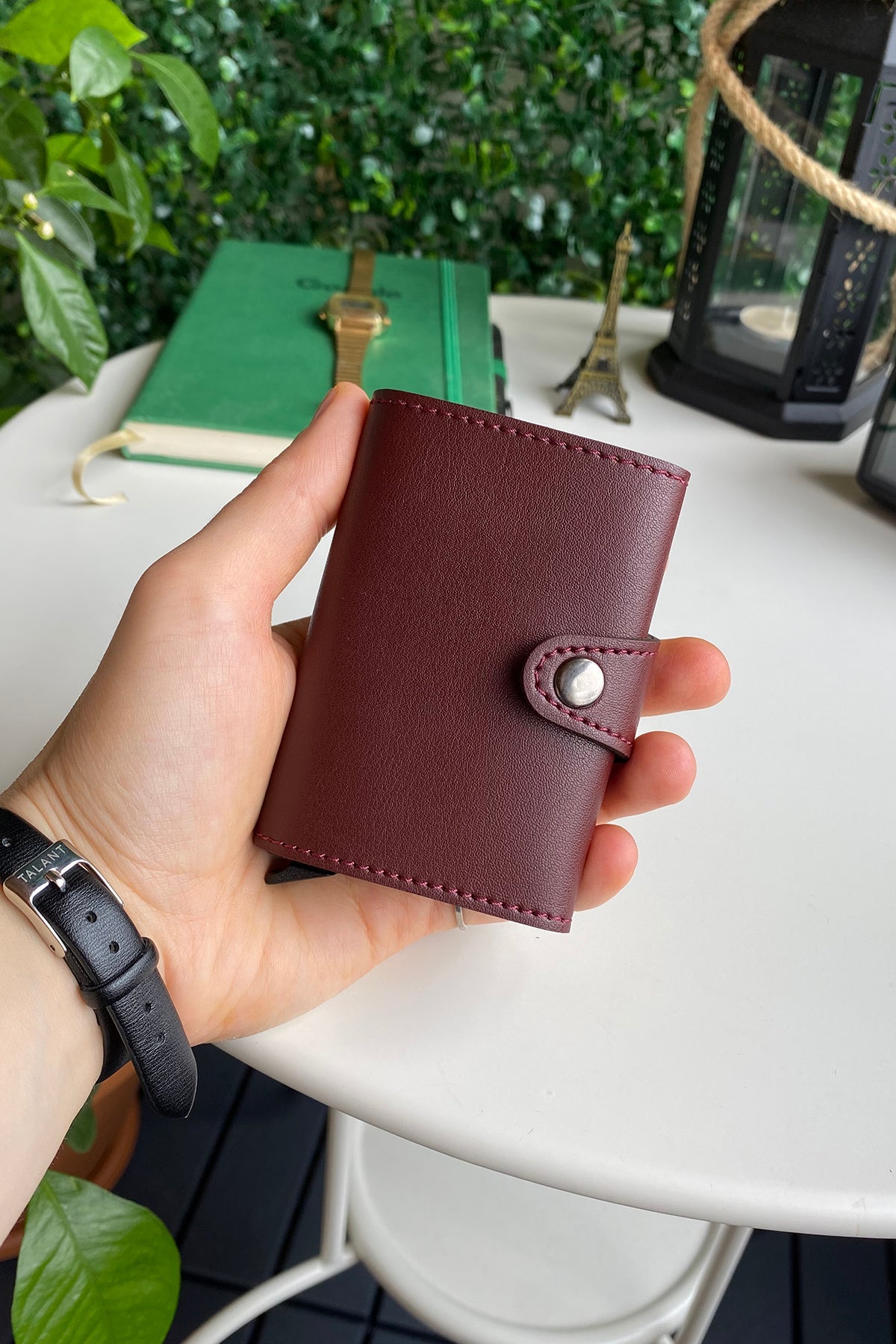 Angora - Vegan Leather RFID Mechanism Card Holder with Cash