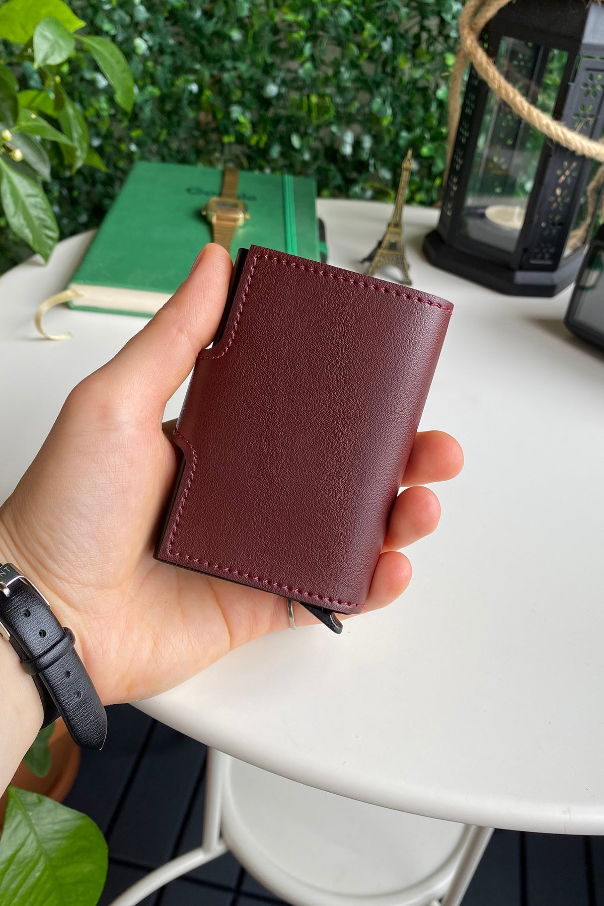 Angora - Vegan Leather RFID Mechanism Card Holder with Cash