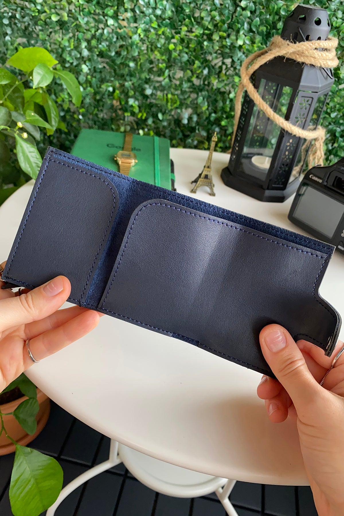 Angora - Vegan Leather RFID Mechanism Card Holder with Cash