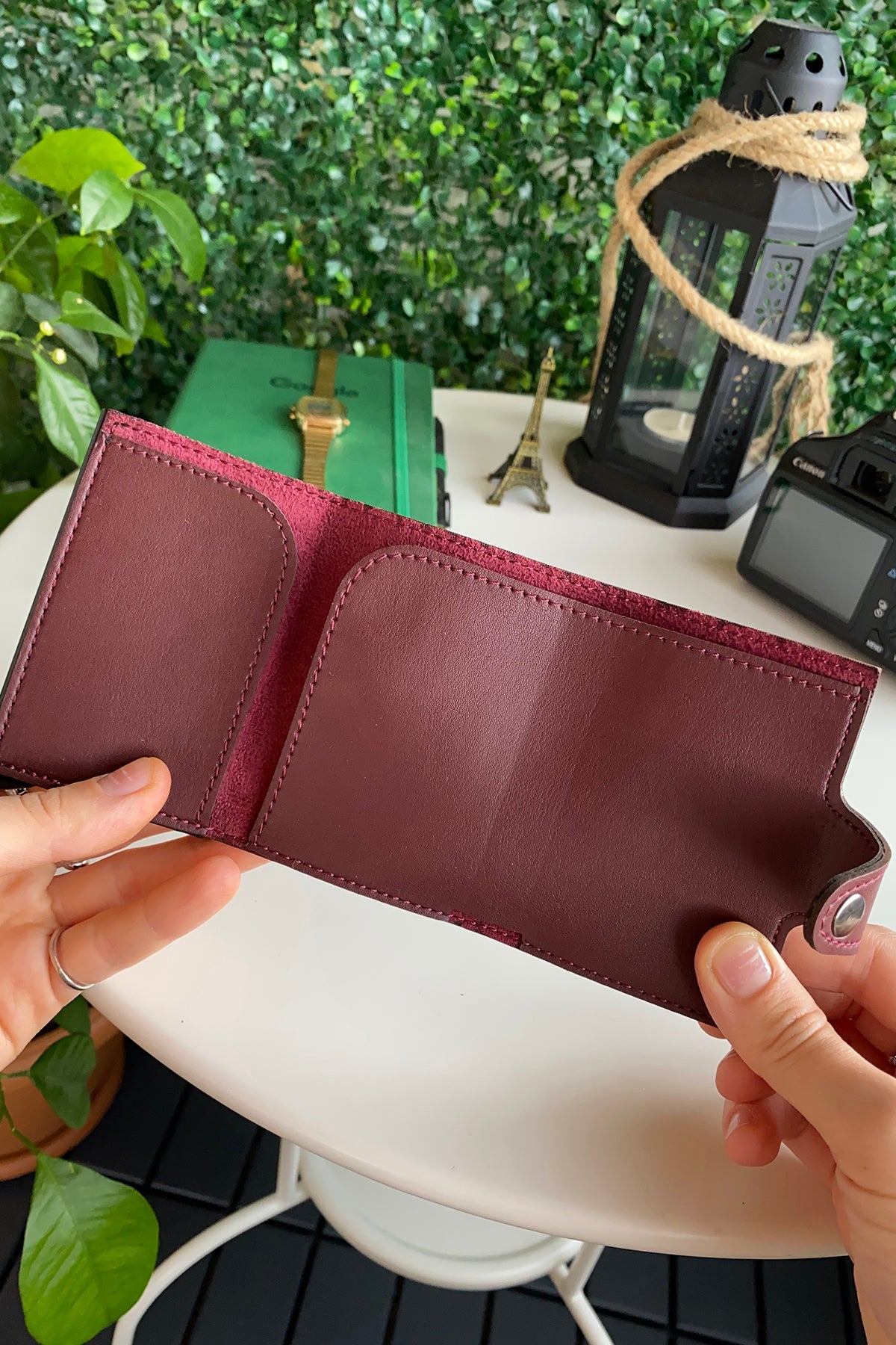 Angora - Vegan Leather RFID Mechanism Card Holder with Cash