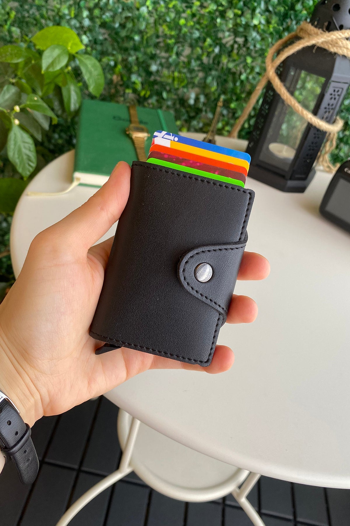 Konk - Synthetic Leather RFID Protection Pop-op Cardholder