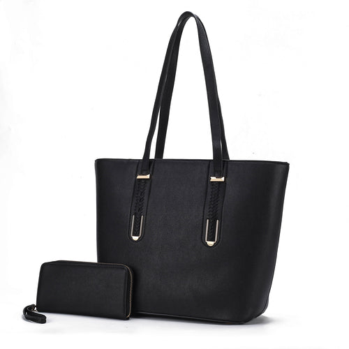 MKF Collection Mina Vegan Leather Tote and Wristlet Wallet by Mia K