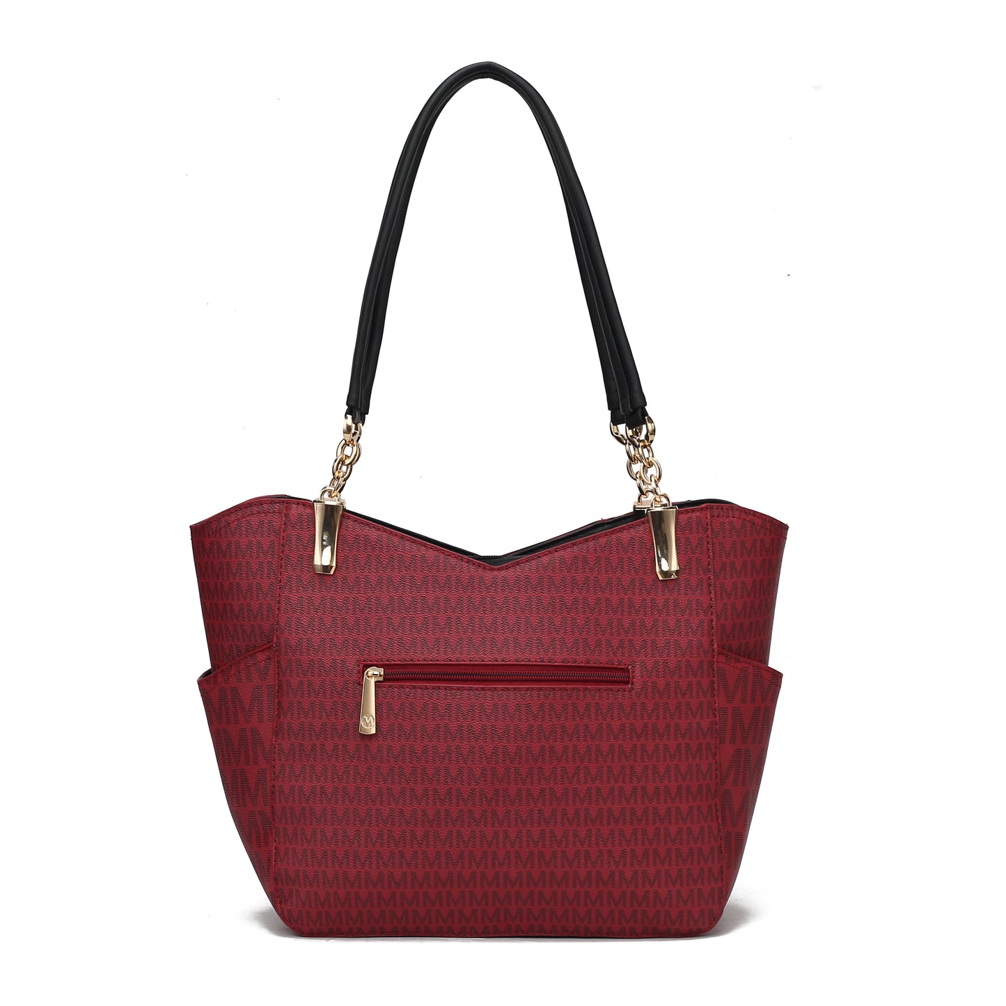 Jules M Logo Printed Vegan Leather Women Tote Bag