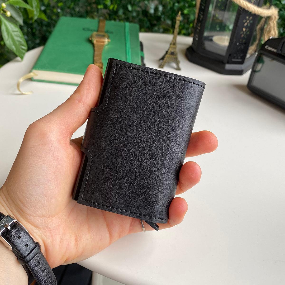 Angora - Vegan Leather RFID Mechanism Card Holder with Cash