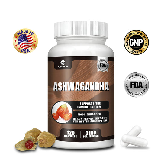 Ashwagandha Capsules 2100mg - Supports Energy, Reduces Anxiety, Relaxation, Improving Sleep, Enhancing Immunity