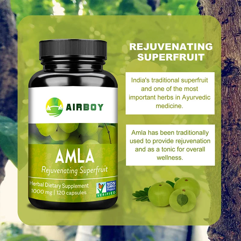 AMLA Vitamin Supplements - Immune Support, Rejuvenation, Antioxidant - Vegan, Gluten-Free