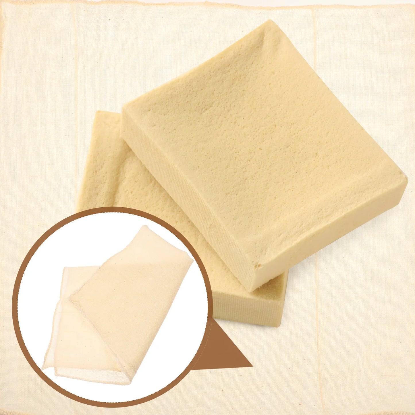 5 Pcs Tofu Cloth Vegan Cheese Equipment Maker - Gauze Mesh Strainer Fabric - Reusable Cotton