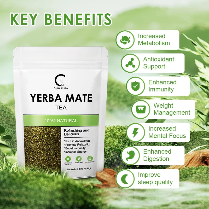 Yerba Mate Tea-Bags Organic Supports Cardiovascular & Digestive Systems, Rich In Antioxidants and Plant Nutrients