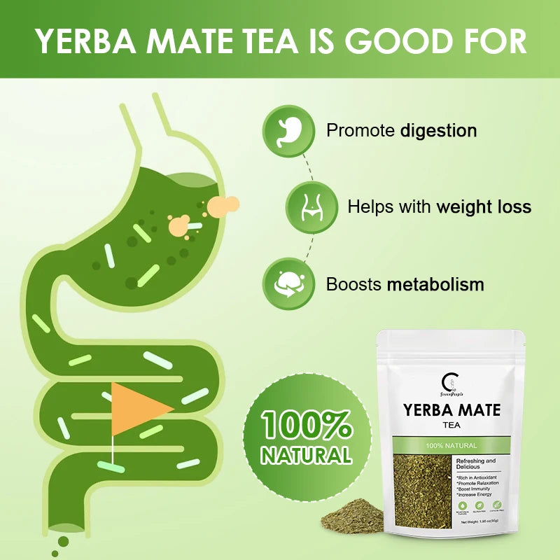 Yerba Mate Tea-Bags Organic Supports Cardiovascular & Digestive Systems, Rich In Antioxidants and Plant Nutrients