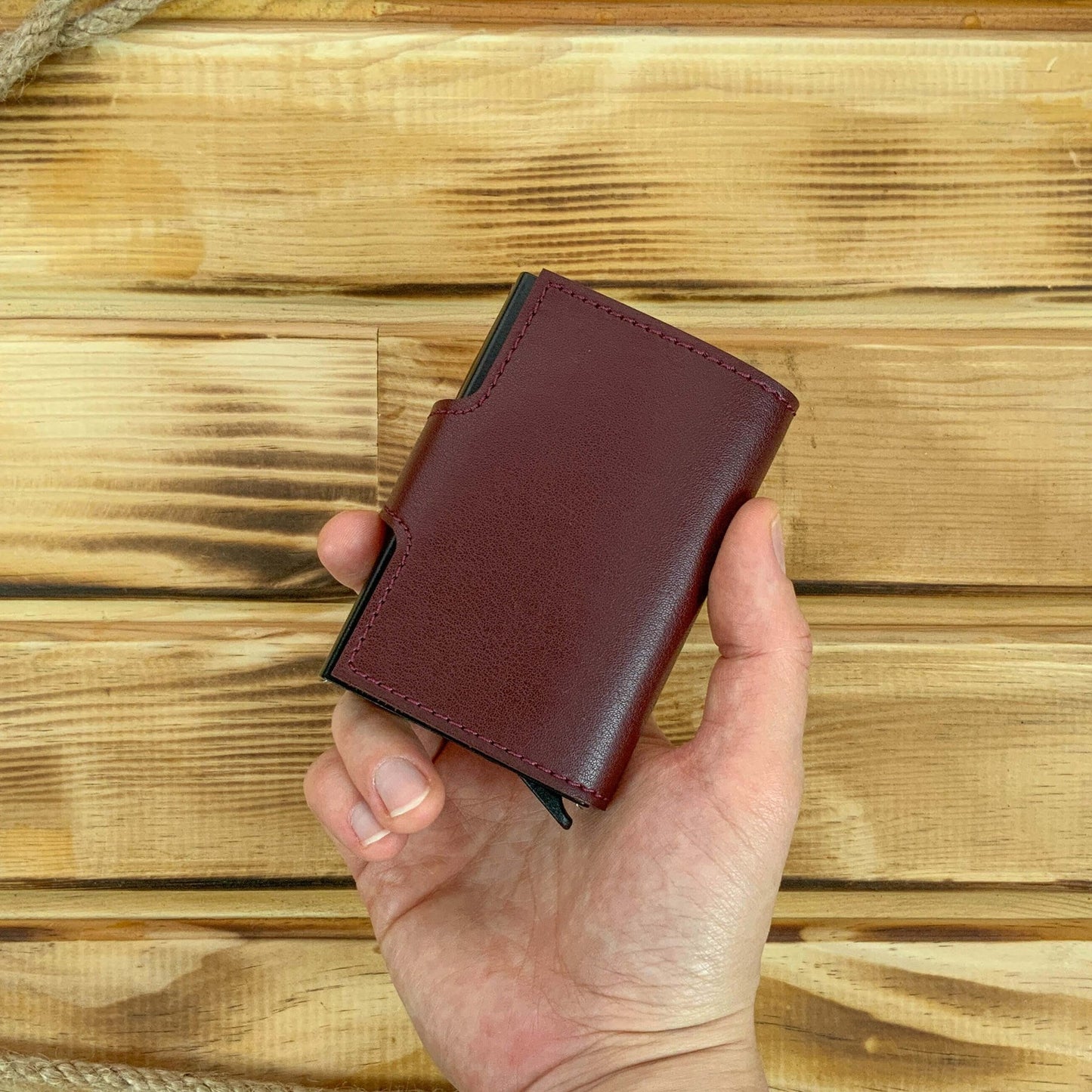 Angora - Vegan Leather RFID Mechanism Card Holder with Cash