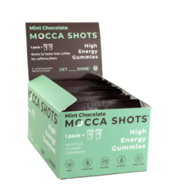 Mocca Shots Mint Chocolate Caffeine Gummy 12-pack 12x2 shots